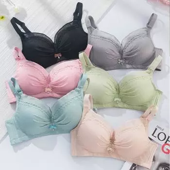 Летнее кружево, сексуальное нестальное кольцо, нижнее белье с тонкой чашкой, женское нижнее белье, собранное с поддержкой, дышащая коллекция, бюстгальтер типа груди для девочек