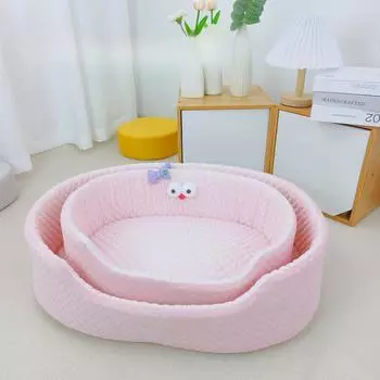 Летнее ледяное гнездо для домашних животных Ice Peas, холодное гнездо для кошек, которое можно снять и постирать, диван для домашних животных, прохладное гнездо для домашних животных на все времена года S 34*49*16cm