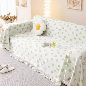 Летнее ледяное шелковое полотенце для дивана «Подсолнух», универсальный чехол для дивана, пылезащитный чехол для гостиной, цельный тканевый чехол для дивана, дышащий 180*130cm