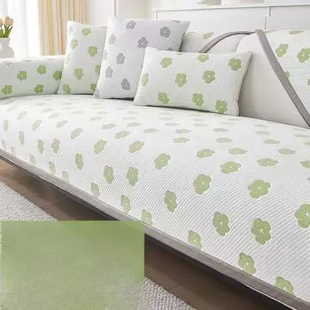 Летнее ледяное шелковое полотенце для волос с песком, прохладное ощущение, чехол для дивана с защитой от кошачьих царапин, новый летний чехол для дивана «все включено» 70*70cm зелёный