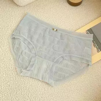 Летнее легкое нижнее белье, женское сексуальное кружевное марлевое жаккардовое быстросохнущее шелковое промежность, поясная сумка, трусы на ягодицах L абрикосовый