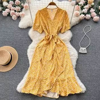 Летнее маленькое мужское платье с короткими рукавами и короткими рукавами с v-образным вырезом и короткими рукавами для мужчин на берегу моря