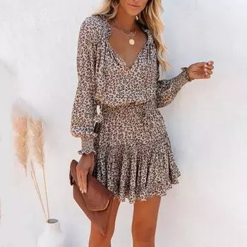 Летнее мини-платье, милое женское мини-платье длиной выше колена на шнуровке, женское мини-платье на шнуровке, женское мини-платье, женская одежда M золотистый