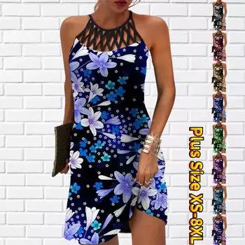 Летнее модное сексуальное платье без рукавов, мягкое повседневное красивое платье с 3D цветочным принтом, платье на бретельках без рукавов, летнее платье на подтяжках XS белый