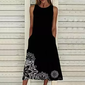 Летнее модное сексуальное платье без рукавов, мягкое повседневное платье с 3D принтом подсолнечника, платье на бретельках без рукавов, летнее платье на подтяжках XS белый