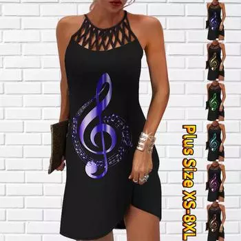 Летнее модное сексуальное платье без рукавов, мягкое повседневное платье с 3D принтом для танцев, платье на бретельках без рукавов, летнее платье на подтяжках XS синий