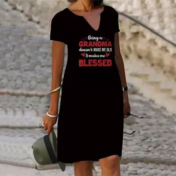 Летнее модное женское платье с V-образным вырезом, короткое английское печатное платье, свободное повседневное платье для женщин XS красный