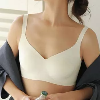 Летнее немаркированное нижнее белье, тонкий бюстгальтер без стального кольца, бюстгальтер на спине, корсет M белый