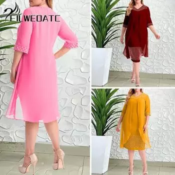 Летнее новое темпераментное самосовершенствование Hot Diamond шифоновая накидка искусственное платье из двух частей L