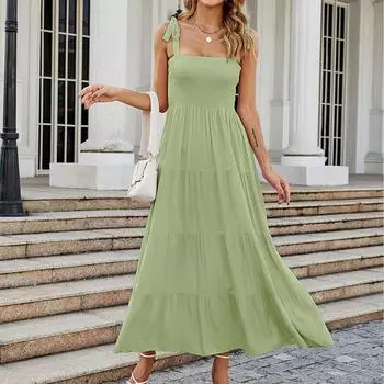 Летнее облегающее праздничное сексуальное платье без бретелек, женское повседневное пляжное платье с открытой спиной и принтом, эластичное женское платье с высокой талией, элегантное 25289 S орион