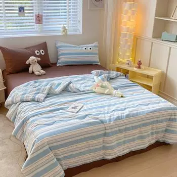 Летнее одеяло Cool Blanket Lattice 2024 Style Class A Knitted Aerobic Cotton Printed Soa Quilt Летнее покрывало Домашний текстиль 150x200 1pcs