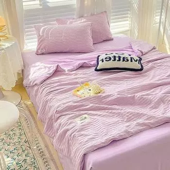 Летнее одеяло, домашний текстиль, тонкое одеяло, простыня, наволочка, 4 шт., комплект постельного белья, летний комплект одеяла, постельное белье королевского размера, моющееся 150x200cm-4pcs set