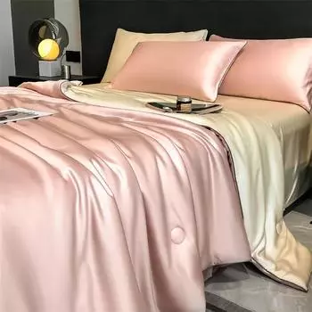 Летнее одеяло из 100% лиоцелла, однотонное гладкое ледяное одеяло, шелковистое одеяло, мягкое прохладное летнее одеяло для кровати 150x200cm 1PC