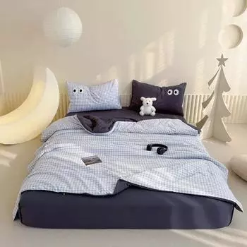 Летнее одеяло из хлопка Dopamine Washed Cloud, комплект из четырех предметов из соевого волокна, летнее прохладное одеяло с кондиционером 150x200cm 1pcs