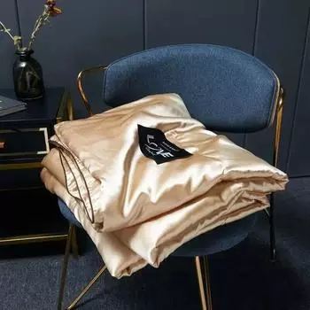 Летнее одеяло из ледяного шелка, моющееся, прохладное на ощупь, для сна, с кондиционером, тонкое пуховое одеяло, детское постельное белье Twin Queen 100x150cm