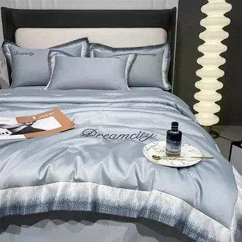 Летнее одеяло из шелкового шелка с цифровой вышивкой по краям, небесный шелк, ледяной шелк, гладкое одеяло с кондиционером, легкое летнее одеяло 150x200cm 1pcs