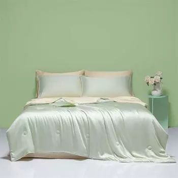 Летнее одеяло из стиранного ледяного шелка, одинарное летнее одеяло, летний комплект из четырех предметов, летнее одеяло для кондиционера, двойное тонкое одеяло 150x200cm1pcsSummer quilt