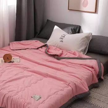 Летнее одеяло, моющееся однотонное тонкое летнее покрывало, легкое одеяло из микрофибры 110x150cm жёлтый