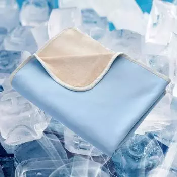 Летнее охлаждающее одеяло для кровати. Фланелевые + тонкие одеяла из ледяного волокна. Высококачественное прохладное, но не ледяное одеяло. Одеяла для отдыха. 152x127CM