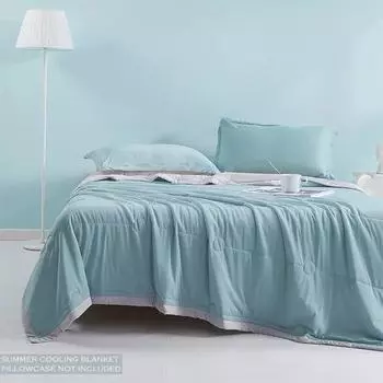 Летнее охлаждающее одеяло из бамбукового волокна, кондиционер, одеяло для пары, детское покрывало, роскошная двуспальная кровать, тонкое одеяло 150/180 100x150cm 1pc