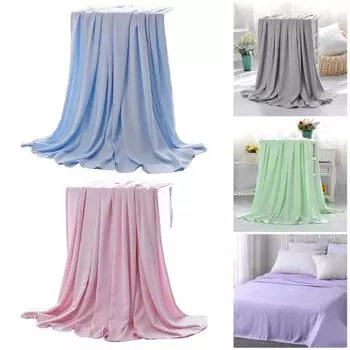 Летнее охлаждающее одеяло, однотонное, моющееся, супермягкое, дышащее, приятное для кожи, уютное одеяло, декоративный аксессуар для дома 100cm серый