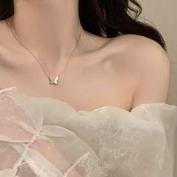 Летнее ожерелье из ракушки с жемчугом ветра, женское, с бантом, не выцветающее, с чувством дизайна, цепочка для ключицы, ювелирное изделие