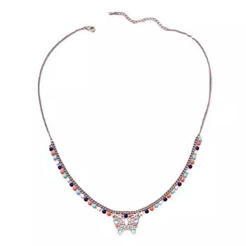 Летнее ожерелье с шариками-капельками из масла, кулоном в виде бабочки, аксессуарами для свитера, цепочкой Naked Chain