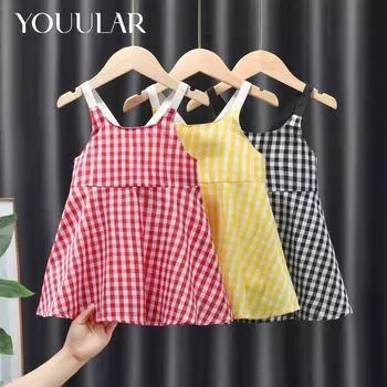 Летнее платье для девочек, новинка 2021 года, шифоновая пляжная юбка принцессы на подтяжках для маленьких девочек, платье для малышей 110 белый