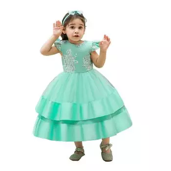 Летнее платье для маленьких девочек, платья для первого дня рождения, одежда для крещения новорожденных, детские свадебные платья принцессы для девочек 80 белый