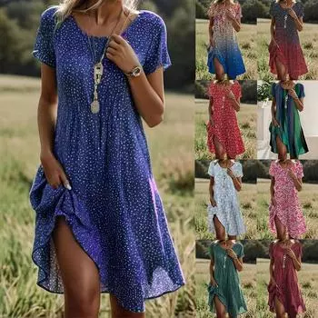 Летнее платье для женщин, одежда, облегающий летний сарафан для отдыха на пляже, бохо, женская длинная юбка, винтажные платья S