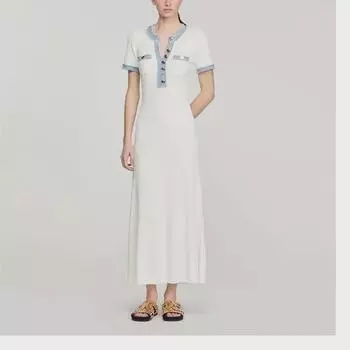 Летнее платье миди в стиле европейских и американских знаменитостей 2025 года L чёрный