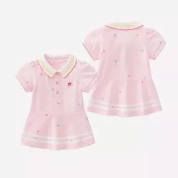 Летнее платье-поло принцессы для девочек 2024 года 100 cm