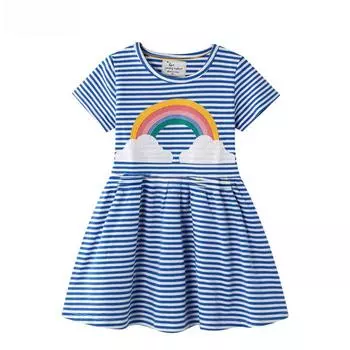 Летнее платье принцессы для девочек 2023 года — европейский и американский стиль Label 5T, Height 100-110cm