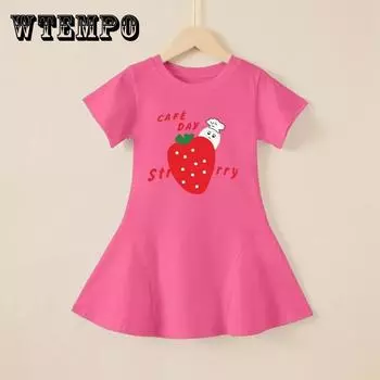 Летнее платье с короткими рукавами для девочек, хлопковое платье принцессы, модное универсальное платье, детский костюм в китайском стиле 140 красный