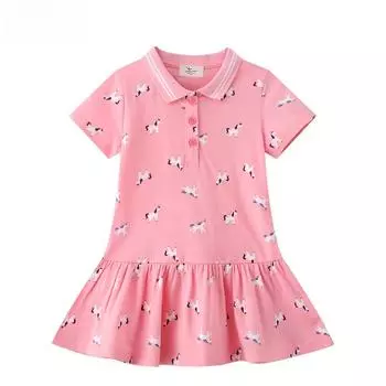 Летнее платье высокого класса с открытым воротником и отделкой бисером для девочек 2023 года Tag 6T, Height 110-120cm