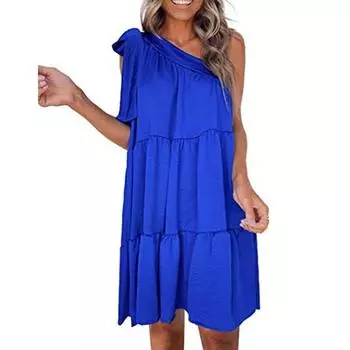 Летнее плиссированное платье без бретелек с диагональным воротником многослойное сексуальное платье без рукавов повседневное платье с завязанной узлом с высокой талией белое платье 26177 S орион