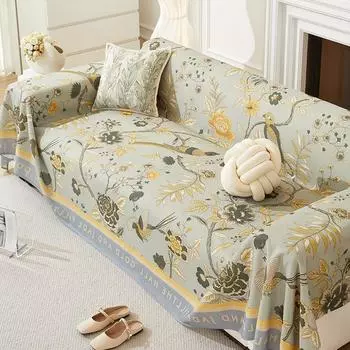 Летнее прохладное дышащее полотенце для дивана, процветающий универсальный чехол для дивана, цельный диван, большой тканевый чехол, подушка 180*130cm