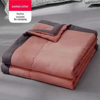 Летнее прохладное хлопковое одеяло для стирки в стиральной машине для студентов и детей – легкое для кондиционирования воздуха 70x90 cm (Random Color)