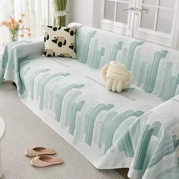 Летнее прохладное ледяное шелковое полотенце для дивана. Летний универсальный чехол для дивана. Пылезащитный чехол. Цельный чехол для дивана. Ткань, приятная для кожи, дышащая. 180*130cm