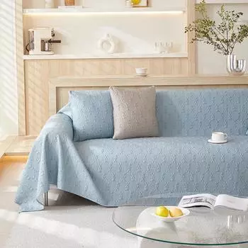 Летнее прохладное ощущение диванного полотенца из искусственной кожи, цельное, можно стирать в машине, полностью покрытая, универсальная нескользящая подушка для сиденья для летнего дивана, полотенце 180*130CM