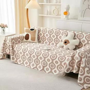 Летнее прохладное полотенце для дивана, полное покрытие, высококачественная нескользящая нецарапающаяся универсальная ткань для четырех сезонов, универсальный чехол для дивана 90*180cm