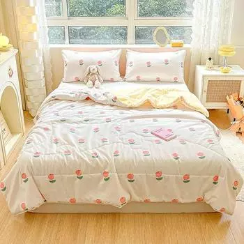 Летнее прохладное тонкое одеяло с кондиционером, прохладное одеяло размера «queen-size», односпальная двуспальная кровать, стеганые покрывала для взрослых и детей 150x200cm-1pc quilt