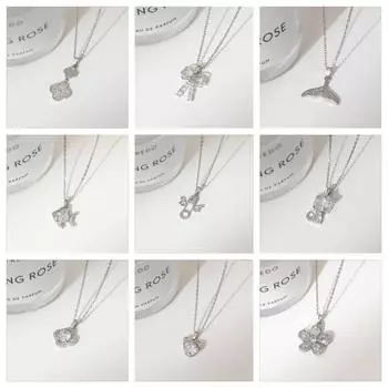 Летнее серебряное невыцветающее ожерелье из титановой стали - элегантная женская мода, легкая роскошь, высококачественный, универсальный дизайн