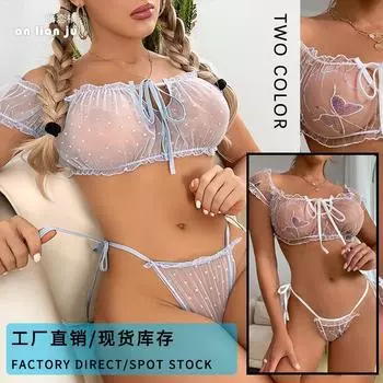 Летнее сексуальное нижнее белье для трансграничной внешней торговли, комплект нижнего белья с обхватом груди, бретелька на одно плечо M(for 4-6.5kg)