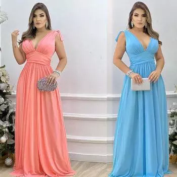 Летнее сексуальное однотонное платье Spice Girl без рукавов с большой открытой спиной и v-образным вырезом L оранжевый