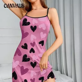 Летнее сексуальное платье-халтер с открытой спиной, женская ночная рубашка из молочного шелка, дышащее, с принтом, облегающее короткое платье S