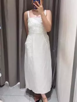 Летнее сексуальное повседневное платье с квадратным вырезом женское элегантное однотонное платье без рукавов с цветочным принтом для вечеринок миди модная шикарная тонкая плиссированная пляжная одежда XS белый