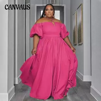 Летнее сплошное цветное сексуальное платье без бретелек с висячим вырезом размера плюс, женское модное свободное платье с коротким рукавом XL чёрный