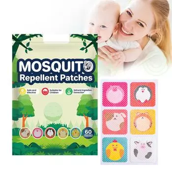 Летнее средство от зуда на открытом воздухе для детей, средство от укусов комаров, нежный свежий аромат для взрослых и детей, 60 шт. One Size зелёный