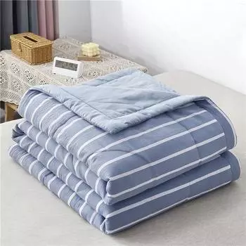 Летнее стираное хлопковое летнее одеяло Одеяло с кондиционером Односпальное Двойное летнее одеяло Стирающееся студенческое общежитие 150x200cm хаки